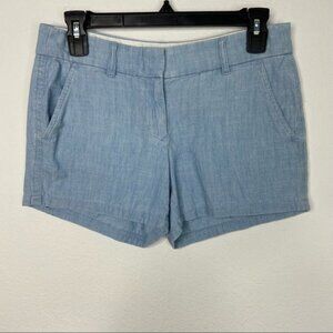 J. Crew Denim Blue Chino Shorts Size 0